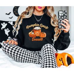 pumpkin spice season shirt, trick or treat shirt, halloween pumpkin shirt, spooky shirt, happy halloween shirt, hallowee