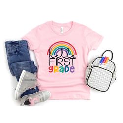 hello first grade shirt, first grade rainbow shirt, first grade shirt, hello 1st grade, first grade teacher shirt, back