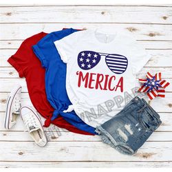 merica shirt, 4th of july shirt, 4th of july, merica glasses shirt, 4th of july glasses shirt, merica unisex shirt, mer