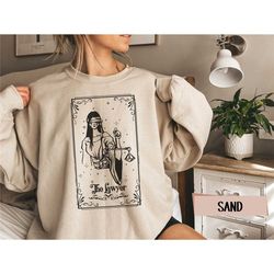 witchy tarot lawyer sweatshirt women in law gift feminist lawyer sweater blind justice law student crewneck goth liberal