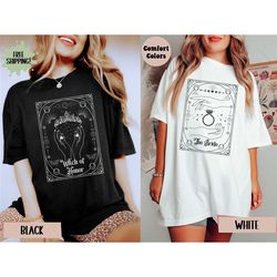 celestial tarot card bachelorette shirt comfort colors spooky witchy wedding party halloween salem bridal party shirt zo