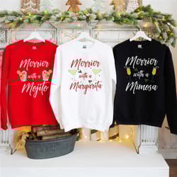 christmas group matching drinking sweatshirt, christmas cocktail crewneck, holiday alcohol shirt, couple matching sweate