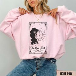 auntie sweatshirt, witchy cool aunt sweatshirt, tarot card promoted to auntie gift, halloween promoted to aunt crewneck,