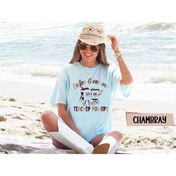 retro coffee teacher shirt comfort colors tshirt coffee gives me teacher powers tee teacher saying shirt back to school