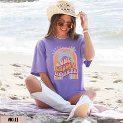 groovy librarian shirt, comfort colors library tshirt, elementary librarian gift, public library tee, high school librar