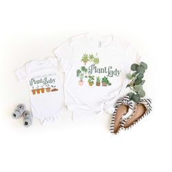 plant mommy and me match shirt, cute plant mama matching mommy and me tshirt, plant mom baby shower gift, gardening mama