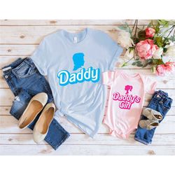 daddy and daddy's girl doll matching shirts, daddy and daughter shirt, daddy's girl shirt, father daughter shirt, father