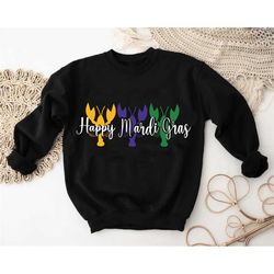 happy mardi gras sweatshirt, fat tuesday sweatshirt, mardi gras festival sweatshirt, gift for mardi gras, mardi gras par