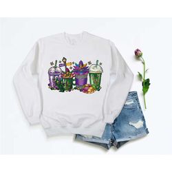 louisiana mardi gras sweatshirt, mardi gras coffee sweatshirt, mardi gras carnival drink shirt, fat tuesday sweatshirt,