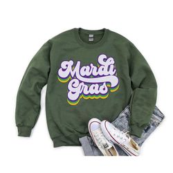 mardigras sweatshirt, retro mardi gras sweatshirt, mardi gras carnival sweatshirt,women mardi gras costume,mardi gras ce