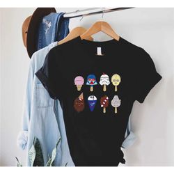 star wars ice cream shirt, funny star wars characters ice cream shirt, star wars popsicle shirt, disney star wars gift,