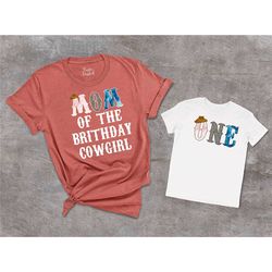 1st birthday shirt, mom of the birthday cowgirl, 1st birthday gift, matching birthday shirts, western birthday shirts, r