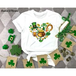 shamrock heart shirt, womens st. patricks day shirt, irish clover shirt gift, lucky shamrock shirt,st. patty's shirt,st.
