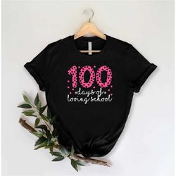 100 days of loving school shirt, 100 days school party shirt,girls 100th day of school celebration gift,girls school shi