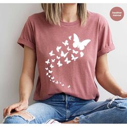 butterfly crewneck's sweatshirt, minimalist shirts, cute butterfly shirts, gift for women, animal graphics, mother's day