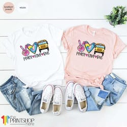 funny school shirt, love for love bus t-shirt, school lover t-shirt, back-to-school shirts, cute student t-shirt, gift f
