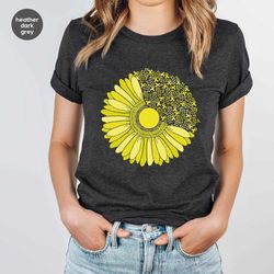 sarcoma cancer support t-shirt, clothing for sarcoma bone cancer, gifts for her, sunflower awareness, warrior shirts, gr