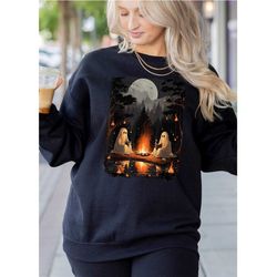 halloween sweatshirt professor, halloween professor, read more books, ghost reading shirt, halloween camping sweatshirt,
