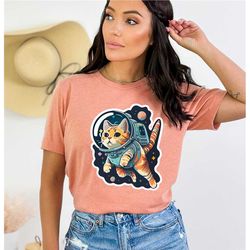astronaute cat shirt, space cat shirt, funny cat shirt, cat lover, cat mom shirt, galaxy cat shirt, cat dad shirt, funny