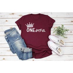 first birthday onederful shirt, first birthday shirt, one year old birthday, 1st birthday, i'm one, onderful outfit, one