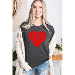 cute heart t-shirt, gift for valentine's day, birthday shirt for wife, sweet shirt for couple,happy valentine's day shir