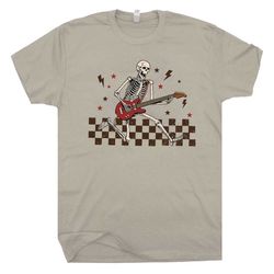 playing guitar shirt, men's graphic tee, skeleton guitar, skeleton gifts,music gift,music lover shirt,skeleton playing g