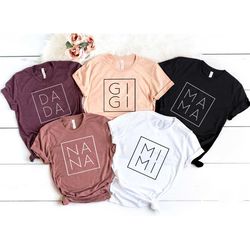 matching family tees, family shirts, mama dada baby shirt,family matching shirt,mama and dada shirt,mimi shirt,grandma t