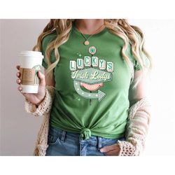 lucky's irish lodge shirt, st. patrick's day shirt, st patricks day t-shirt, retro lucky shirt, women's st patrick's shi