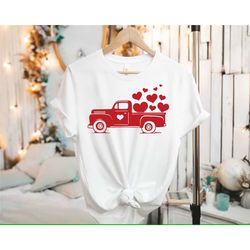 valentine truck shirt, valentines day shirt, womens valentines day shirt, love shirt for women, love tee,cute valentine'