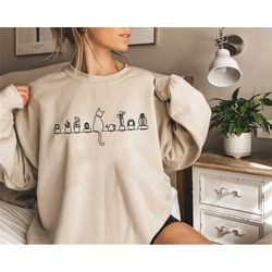 cat watering plants sweatshirt, plant lady hoodie, plants shirt, gardening t-shirt, succulents and cat hoodie,cats and p