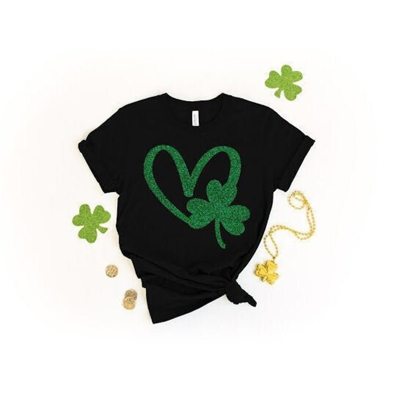 Cute Heart Shamrock Shirt, St. Patricks Day Shirt, Shamrock Lucky Lips, Four Leaf Clover, Shamrock, Irish Shirt.jpg