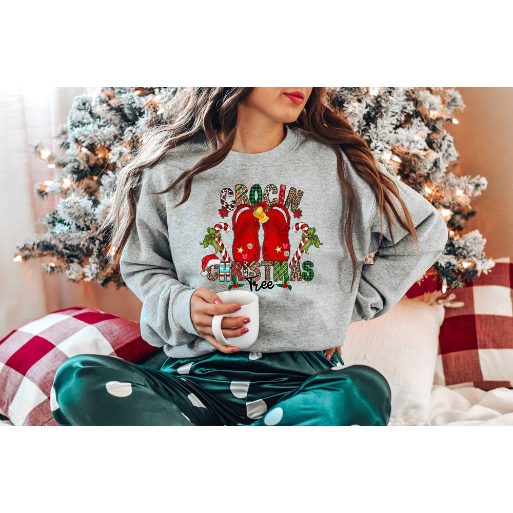 Crocin Around The Christmas Tree Sweatshirt, Christmas Sweatshirt, Christmas Tree Shirt, Christmas Women,Merry Christmas Sweatshirt.jpg