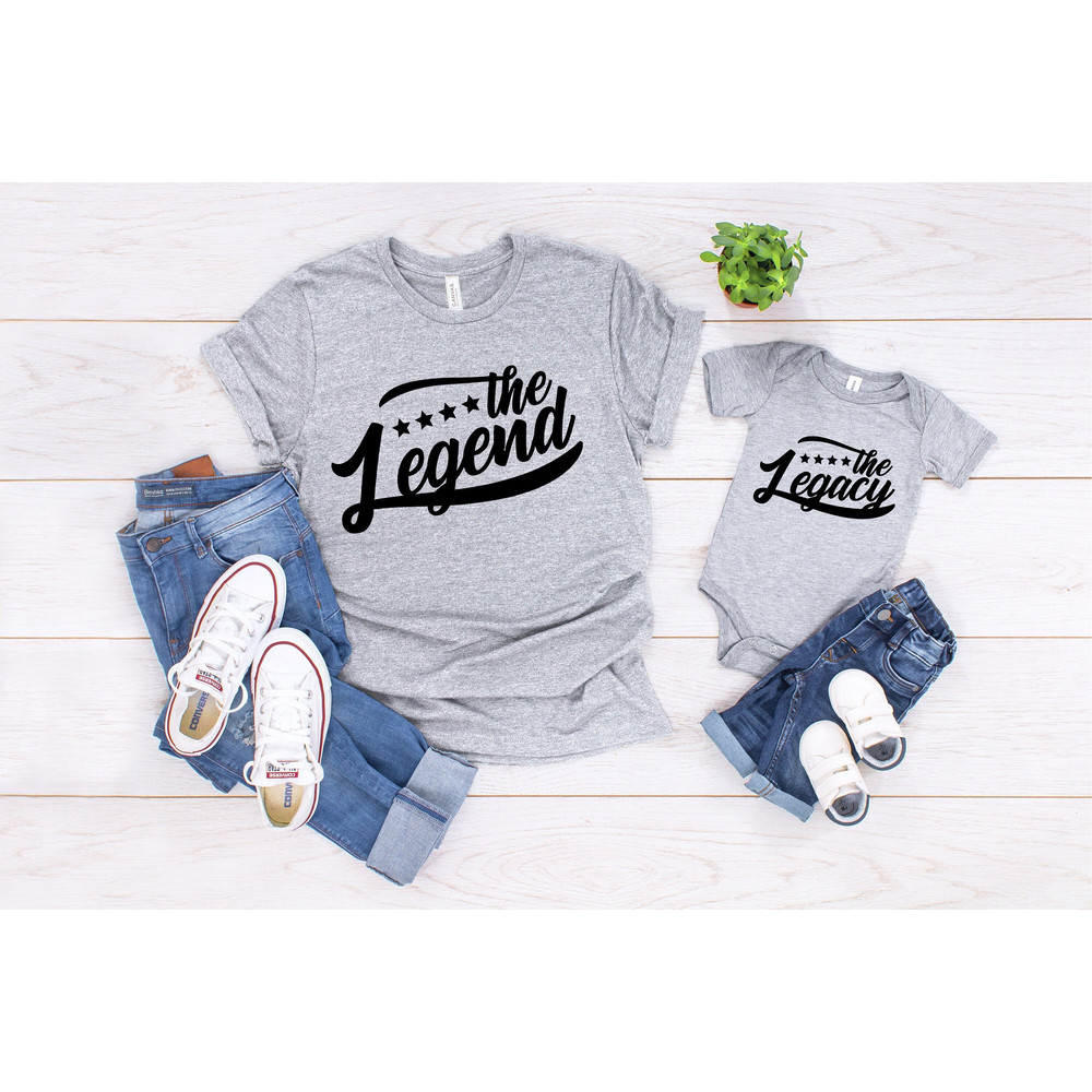 Daddy and Me Shirts, The Legend Shirt, The Legacy Shirt, Fathers Day Matching, Dad and Daughter Matching Tees, Dad and Son Matching Tees.jpg