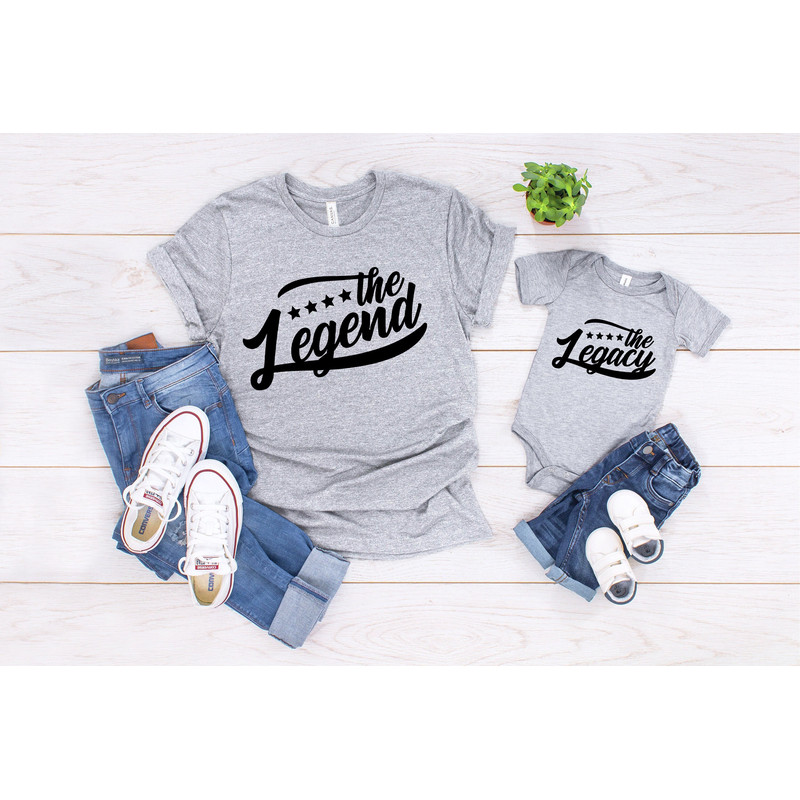 Daddy and Me Shirts, The Legend Shirt, The Legacy Shirt, Fathers Day Matching, Dad and Daughter Matching Tees, Dad and Son Matching Tees.jpg
