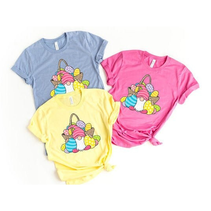 Easter Gnomes Shirt, Happy Easter, Easter Gnomes Egg Shirt, Gnomes Easter Shirt, Bunny With Glasses Shirt, Easter Shirt,Easter Tee.jpg