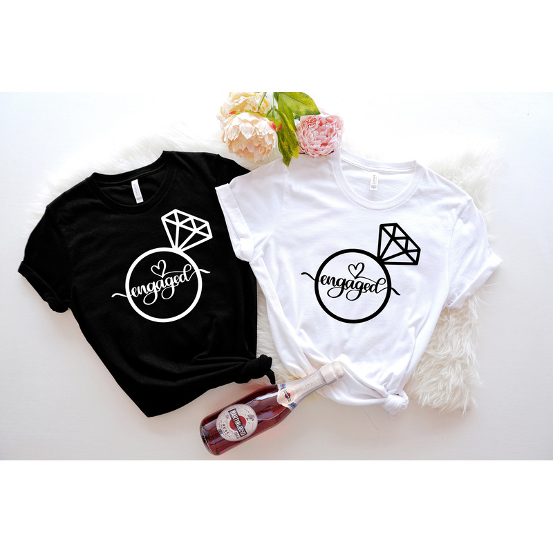 Engaged Ring Shirt, Engagement Shirt, Wedding Party Shirt, Honeymoon T-Shirt, Bachelorette Party Shirt, Bridal Party Shirt, Cute Mrs Shirt.jpg