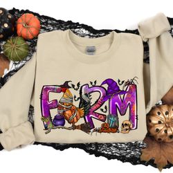 farm chicken sweatshirt, halloween sweatshirt, chicken witch shirt, ,farm life, halloween chicken shirt, farm animals