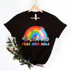 free mom hugs t-shirt, proud mom apparel, rainbow gay pride t-shirt, lgbtq proud parent shirt, equality gifts, rainbow h