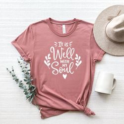 it is well with my soul shirt, christian shirt, jesus shirt, cross shirt, jesus, christian gifts,women yoga shirt, women