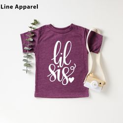 lil sister shirt, lil sis shirt, big sis, big sister tee, pregnancy announcement, baby announcement, matching sibling sh