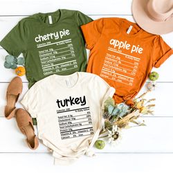 nutrition thanksgiving food shirts, matching thanksgiving shirts, funny thanksgiving shirts, thanksgiving food shirt, ea