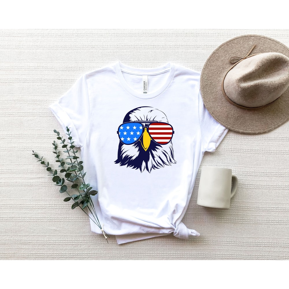 Patriotic Eagle With Sunglasses,Independence Day Shirt,4th of July Shirt,Memorial Day Gift,Freedom Shirt,Patriotic Family Shirts.jpg