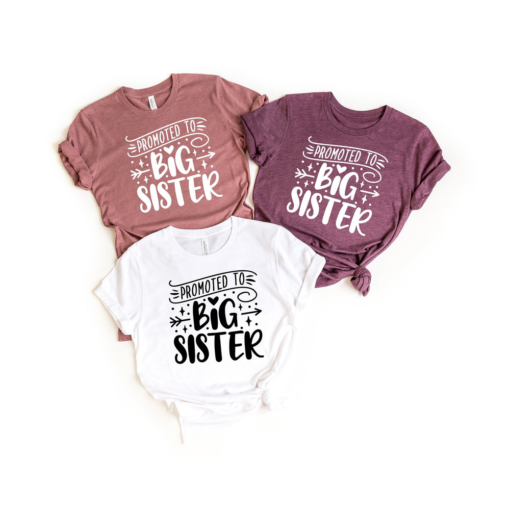Promoted to Big Sister Shirt, Big Sister Shirt, Big Sister T-Shirt, Future Big Sister Shirt, Pregnancy Announcement, Baby Announcement.jpg