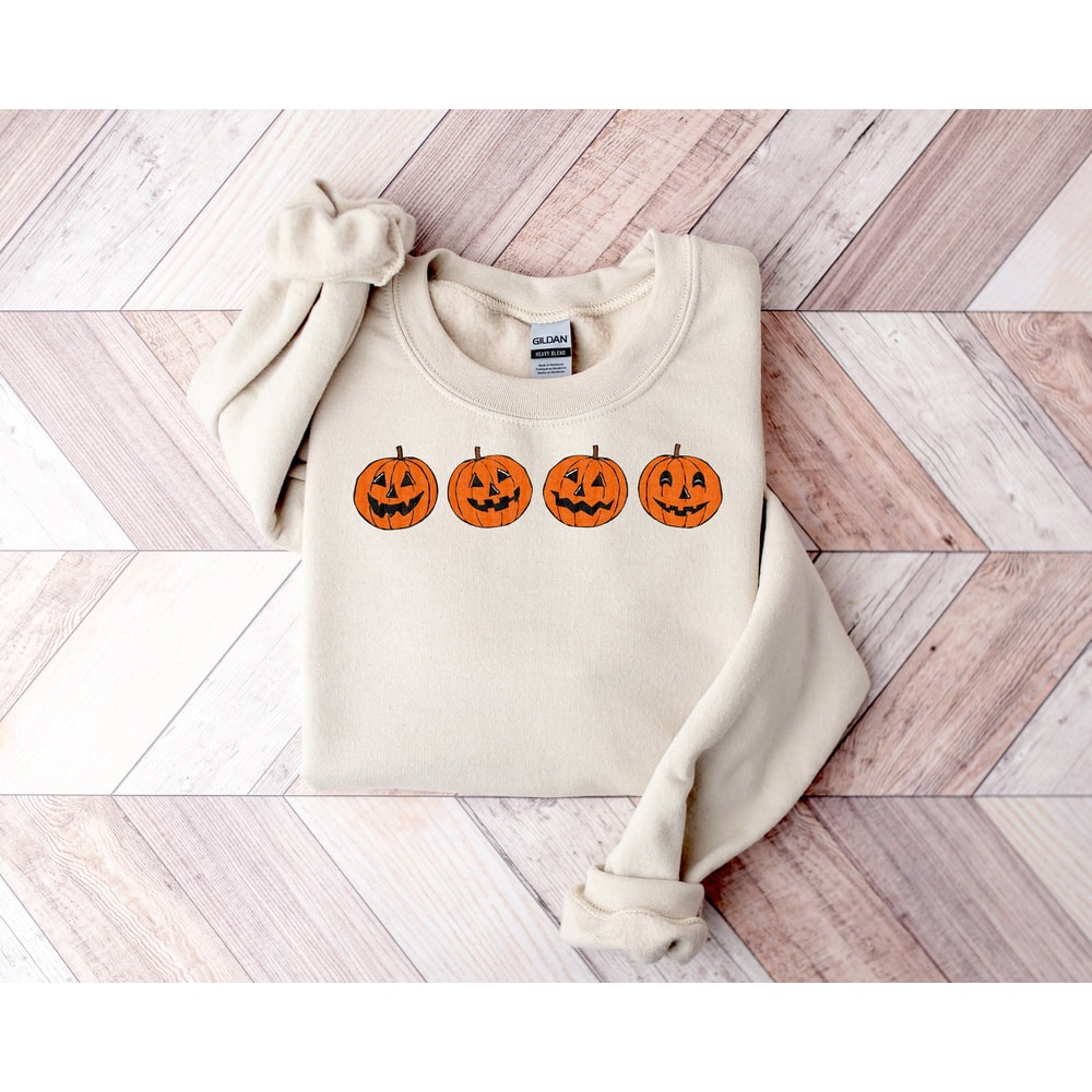 Pumpkin Sweatshirt, Pumpkin Sweater, Jack-o-Lantern Sweatshirt, Halloween Crewneck Sweatshirt, Halloween Sweater, Spooky Season, Fall Shirts.jpg