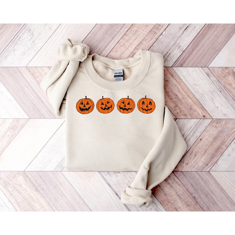 Pumpkin Sweatshirt, Pumpkin Sweater, Jack-o-Lantern Sweatshirt, Halloween Crewneck Sweatshirt, Halloween Sweater, Spooky Season, Fall Shirts.jpg