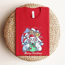 meowy christmas shirt, happy cat year shirt, funny christmas cat shirt, cat christmas shirt, cats shirt for women, cat l