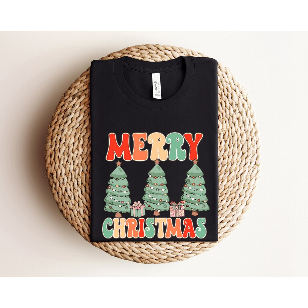 Merry Christmas Shirt, Retro Christmas T-shirt, Christmas Family Shirts, Christmas Matching Shirts, Holiday Shirt, Christmas Gift Shirt.jpg