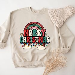 merry christmas sweatshirt, retro christmas sweatshirt, christmas lights sweatshirt, merry christmas sweatshirt, christm