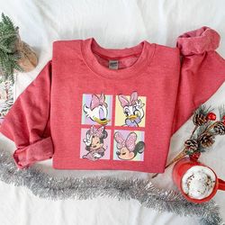 minnie and daisy sweatshirt, disney best friends hoodie, disney family sweatshirt, miss mouse and duck, disney gift swea