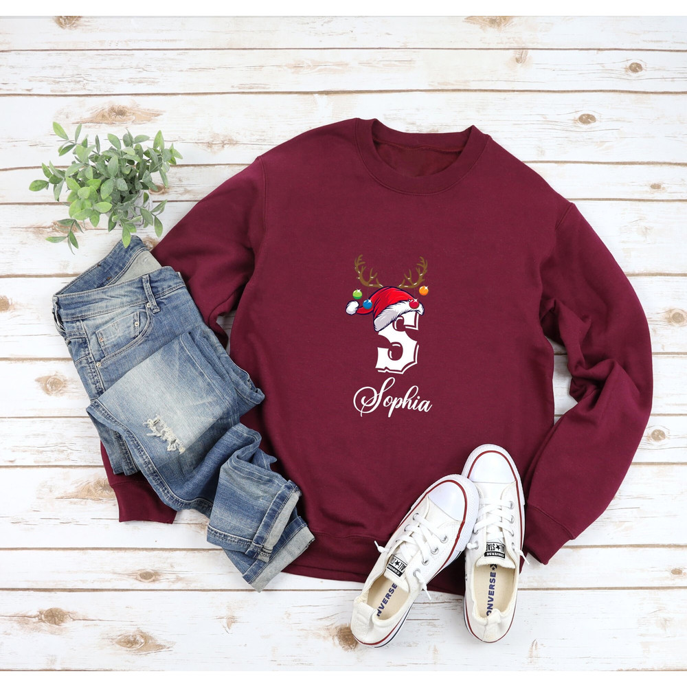 Monogrammed Family Christmas Sweatshirt, Personalized Christmas Family Sweatshirt, Custom Christmas Sweatshirt With Name, Christmas Gift.jpg